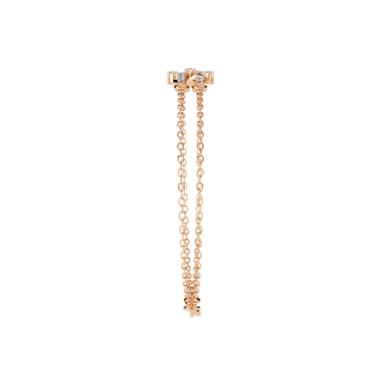Modern Chain Link Lab Grown Diamond Bracelet | Dual Chain Bracelet with Lab Created Diamonds – Lustraa’s Contemporary Fine Jewelry