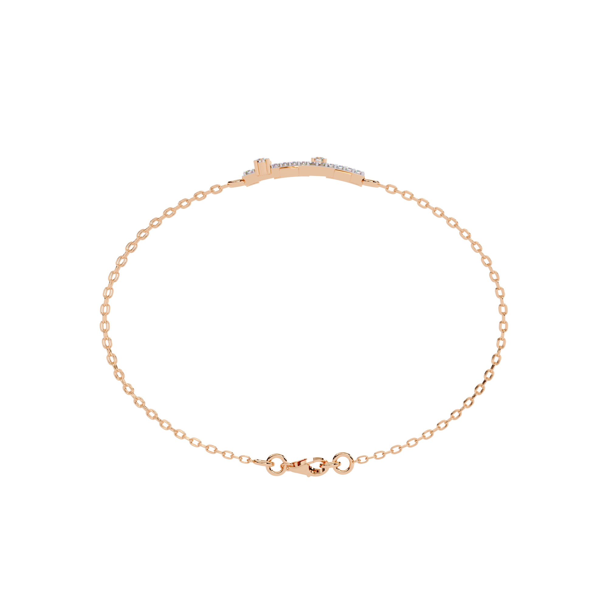 Chain Link Lab Grown Diamond Bracelet – Modern Dual Chain Fine Jewelry – Lustraa’s Contemporary Bracelet