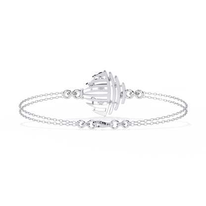 Sculpted Lab Grown Diamond Bracelet | Designer Bracelet with Lab Created Diamonds – Lustraa’s Contemporary Fine Jewelry