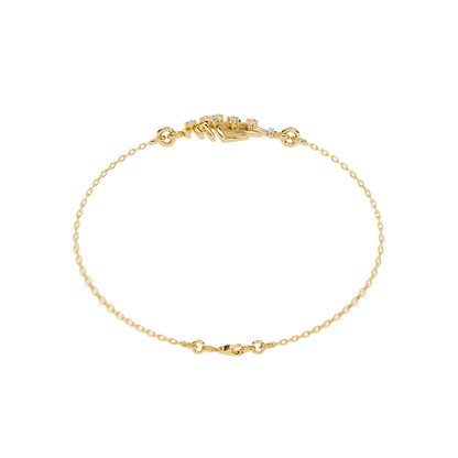 Sculpted Lab Grown Diamond Bracelet | Designer Bracelet with Lab Created Diamonds – Lustraa’s Contemporary Fine Jewelry
