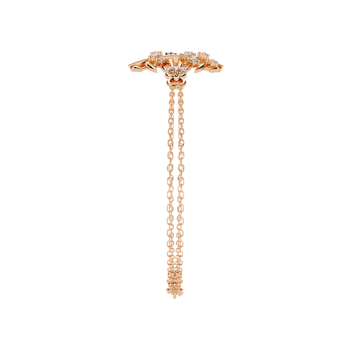 Sculpted Lab Grown Diamond Bracelet | Designer Bracelet with Lab Created Diamonds – Lustraa’s Contemporary Fine Jewelry