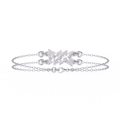 Triangle Motif Lab Grown Diamond Bracelet | Modern Geometric Lab Created Diamond Bracelet – Lustraa’s Contemporary Fine Jewelry