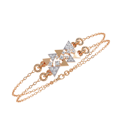 Triangle Motif Lab Grown Diamond Bracelet | Modern Geometric Lab Created Diamond Bracelet – Lustraa’s Contemporary Fine Jewelry