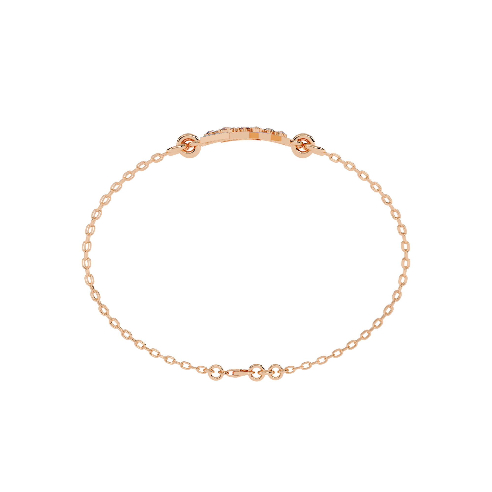 Triangle Motif Diamond Bracelet – Modern Geometric Lab Created Diamond Bracelet – Lustraa’s Contemporary Bracelet