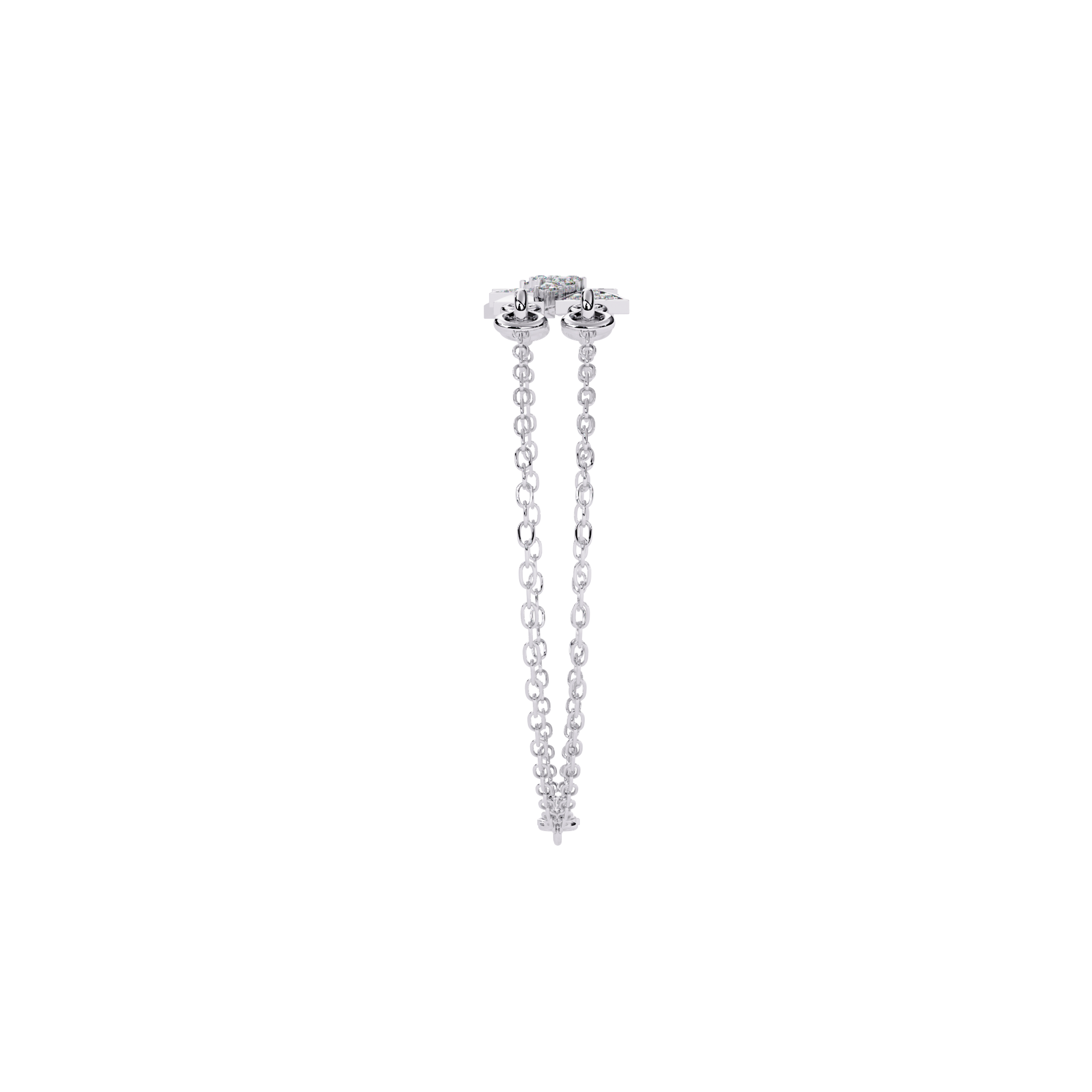 Triangle Motif Diamond Bracelet – Modern Geometric Lab Created Diamond Bracelet – Lustraa’s Contemporary Bracelet