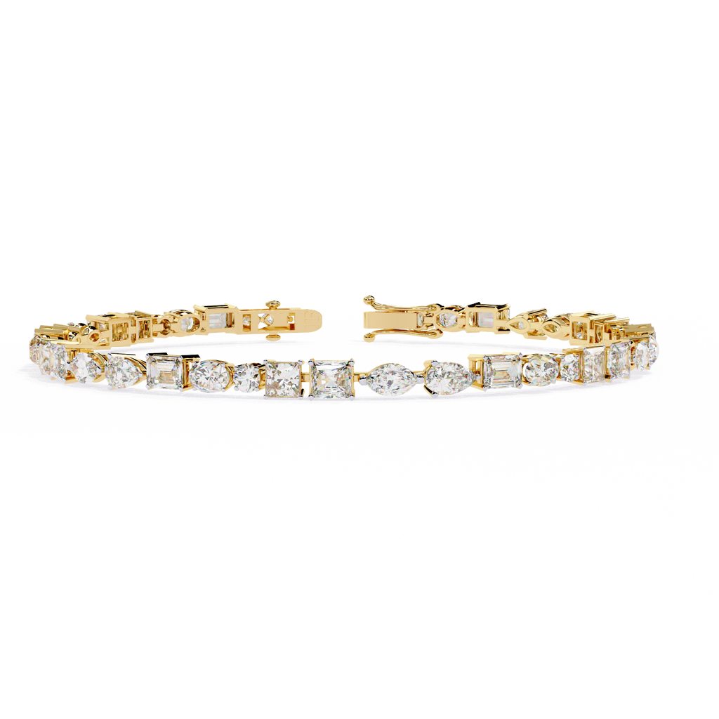 Multi Shape Diamond Tennis Bracelet – Lab Created Diamond Tennis Bracelet – Lustraa’s Tennis Bracelet