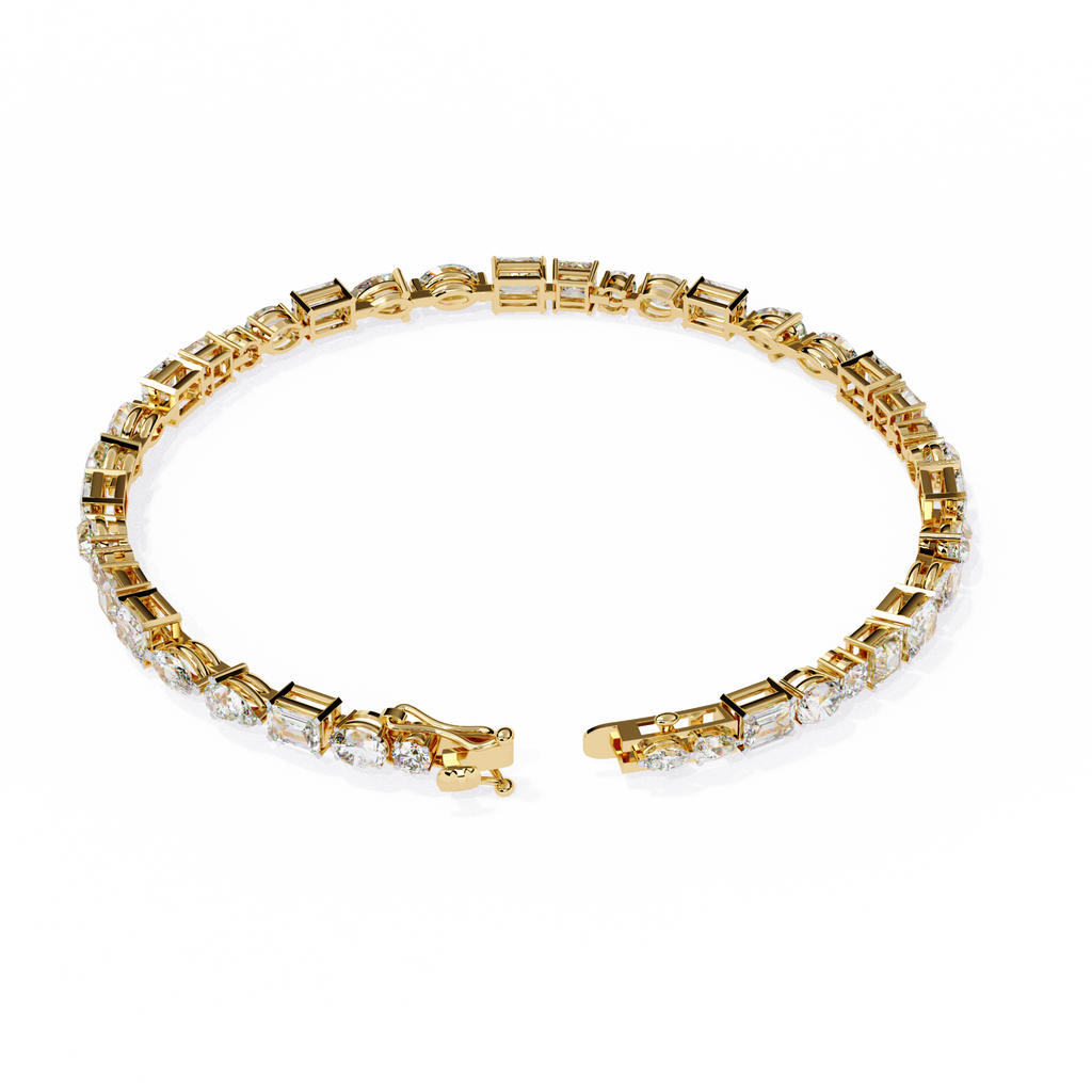 Multi Shape Diamond Tennis Bracelet – Lab Created Diamond Tennis Bracelet – Lustraa’s Tennis Bracelet