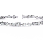 Multi Shape Diamond Tennis Bracelet – Lab Created Diamond Tennis Bracelet – Lustraa’s Tennis Bracelet