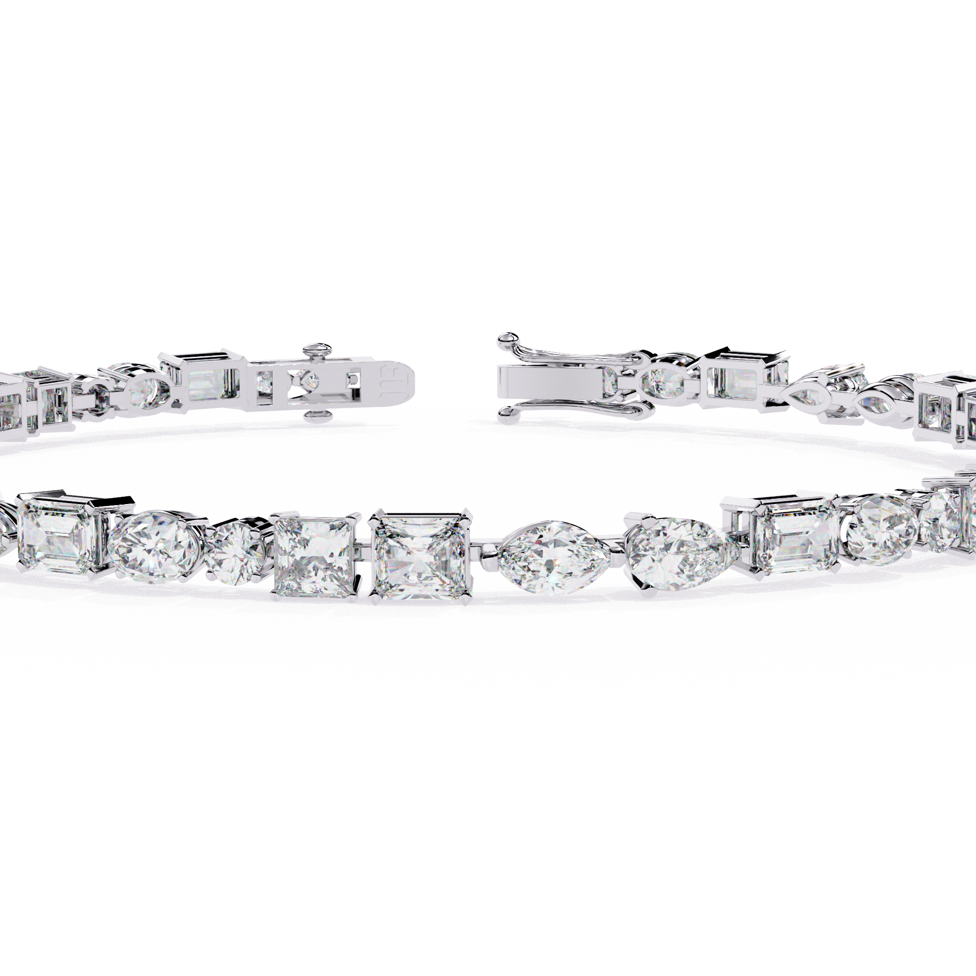 Multi Shape Diamond Tennis Bracelet – Lab Created Diamond Tennis Bracelet – Lustraa’s Tennis Bracelet