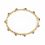 Blue Oval cut Lab Grown Diamond Bracelet – Elegant Twisted Design Bracelet – Lustraa’s Diamond Bracelet