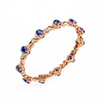 Blue Oval cut Lab Grown Diamond Bracelet – Elegant Twisted Design Bracelet – Lustraa’s Diamond Bracelet