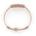 Minimalist Lab Grown Diamond Bangle Bracelet – Princess & Round Cut Diamond Bracelet – Lustraa’s Diamond Bracelet