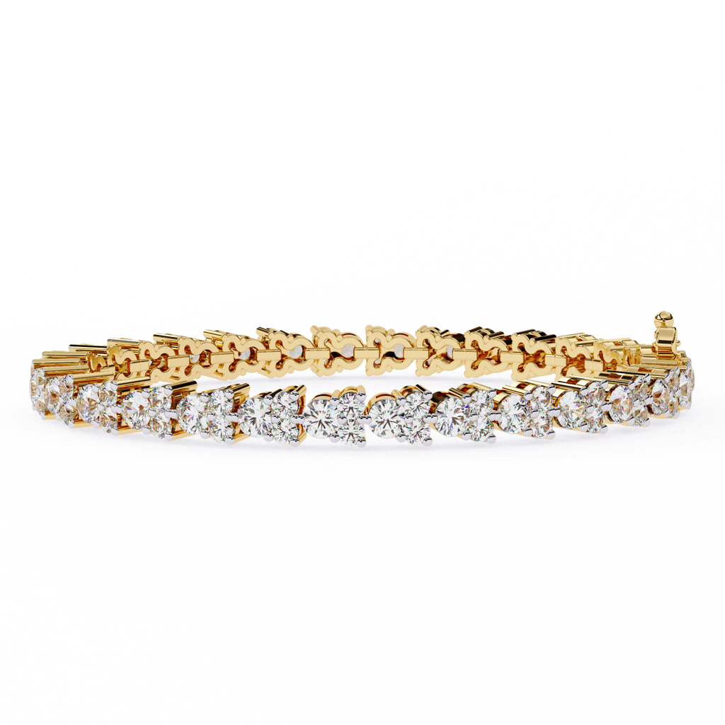 Classic Lab Grown Diamond Tennis Bracelet – Round Cut Diamond Bracelet – Lustraa’s Tennis Bracelet