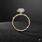 Cushion Cut Lab Grown Diamond Engagement Ring – 1.78 CT Classic Halo Bridal Ring, Wedding Jewelry– Lustraa’s Halo Ring