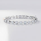 Elegant  Multi Cut Diamond Bracelet– Oval, Pear, Princess & Emerald Cut Lab Grown Diamond Tennis Bracelet –Lustraa's Tennis Bracelet