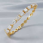 Elegant  Multi Cut Diamond Bracelet– Oval, Pear, Princess & Emerald Cut Lab Grown Diamond Tennis Bracelet –Lustraa's Tennis Bracelet