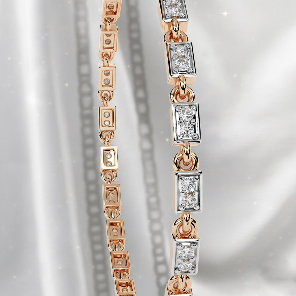 Round Cut Diamond Tennis Bracelet– Elegant Lab Grown Diamond Bracelet - Lustraa’s Tennis Bracelet