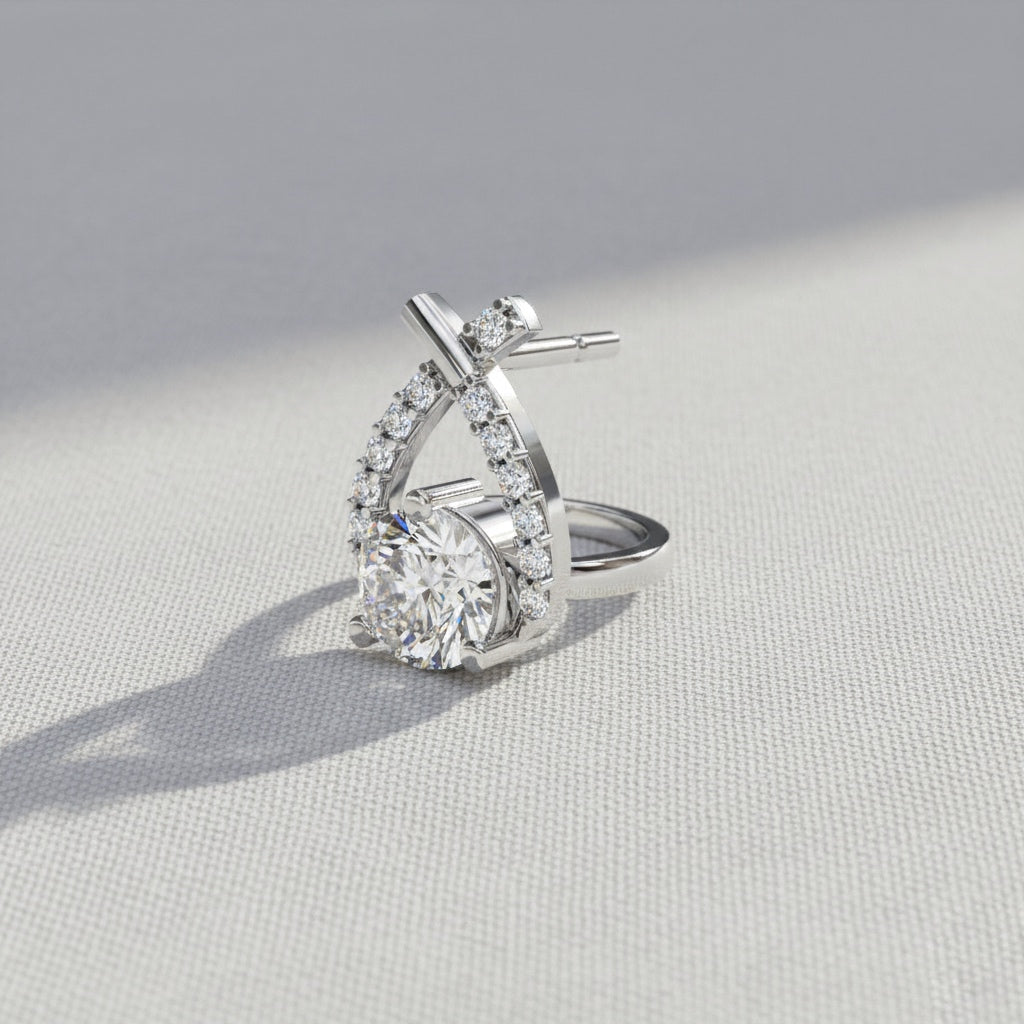 Dazzling 1.27 Carat Round Cut Lab Grown Diamond Earrings – Sustainable Luxury Fine Jewelry for Timeless Elegance –Lustraa’s Diamond Earrings