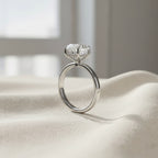 Emerald Cut Solitaire Engagement Ring – 2.56 Ct Lab Grown Diamond with Hidden Halo – Classic Emerald Diamond Ring– Lustraa’s Solitaire Ring