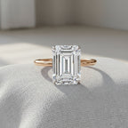 Emerald Cut Solitaire Engagement Ring – 2.56 Ct Lab Grown Diamond with Hidden Halo – Classic Emerald Diamond Ring– Lustraa’s Solitaire Ring