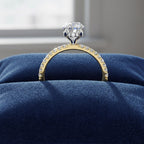 Oval Lab Grown Diamond Engagement Ring – 1.20 CT Hidden Halo Solitaire Bridal Ring, Wedding Band Jewelry– Lustraa’s Oval Diamond Ring