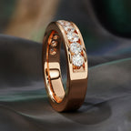 Channel Set Diamond Band – Brilliant Round Cut Anniversary Ring – Stacking Wedding Band – Modern Elegant Jewelry– Lustraa’s Channel Set Ring