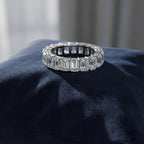 Emerald Cut Diamond Eternity Ring –  Full Diamond Elegant Band –  Luxury Statement 4.88 CT Wedding Band – Lustraa’s Eternity Ring