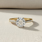 Round Brilliant Cut Lab Grown Diamond Engagement Ring – 1.3 CT Hidden Halo Solitaire Bridal Ring- Lustraa’s Solitaire Ring