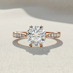 Round Brilliant Cut Lab Grown Diamond Engagement Ring – 1.3 CT Hidden Halo Solitaire Bridal Ring- Lustraa’s Solitaire Ring