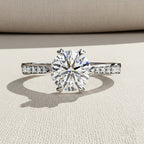 Round Brilliant Cut Lab Grown Diamond Engagement Ring – 1.3 CT Hidden Halo Solitaire Bridal Ring- Lustraa’s Solitaire Ring