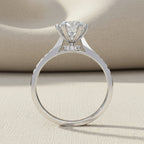 Round Brilliant Cut Lab Grown Diamond Engagement Ring – 1.3 CT Hidden Halo Solitaire Bridal Ring- Lustraa’s Solitaire Ring