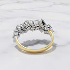 Multi Stone Cluster Diamond Ring – Lab Grown Half Eternity Statement Engagement Bridal Ring– Lustraa’s Eternity Ring