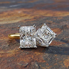 Two Stone Diamond Ring – Lab Grown Radiant & Emerald Cut Toi et Moi Engagement Ring-Lustraa’s Toi et Moi Ring