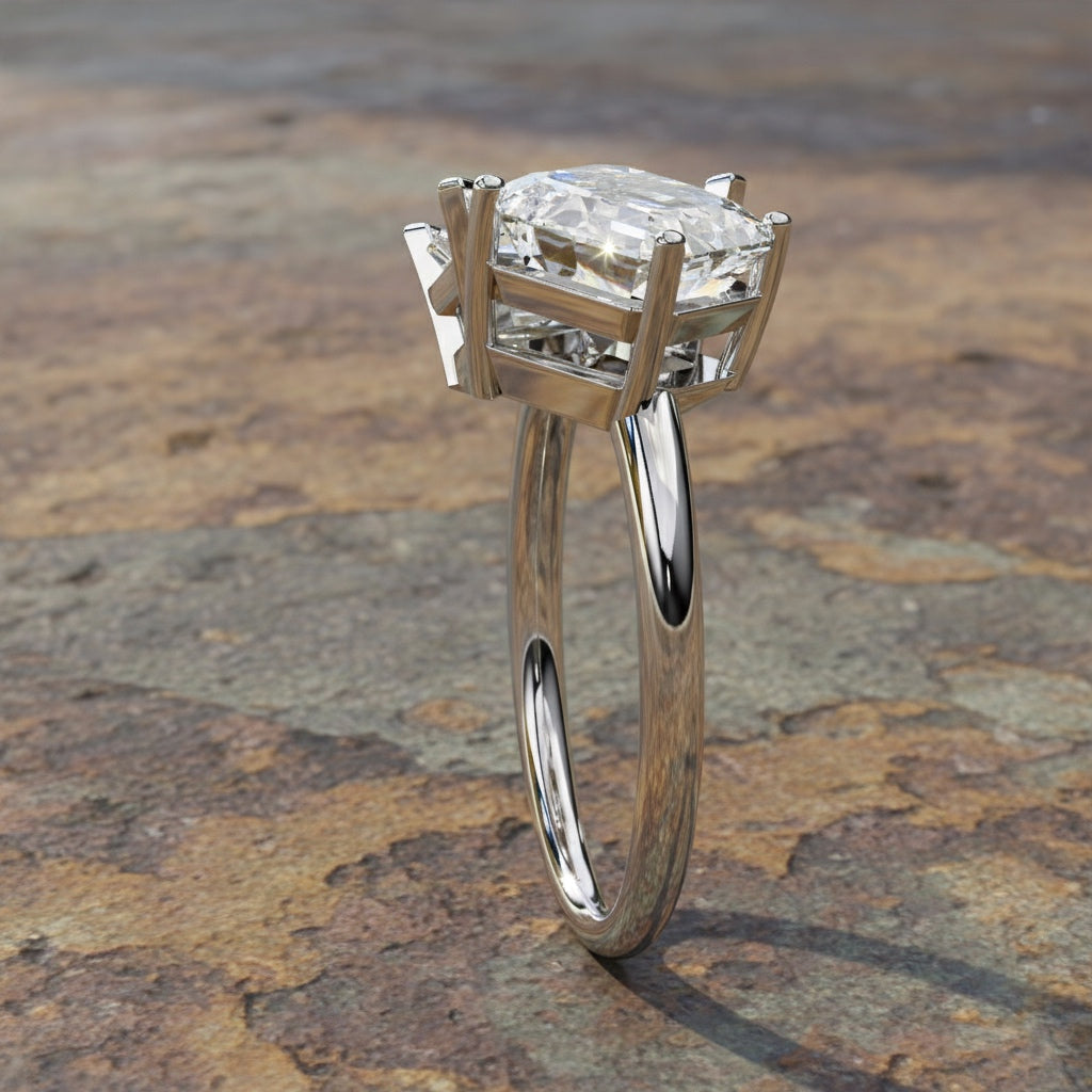 Two Stone Diamond Ring – Lab Grown Radiant & Emerald Cut Toi et Moi Engagement Ring-Lustraa’s Toi et Moi Ring
