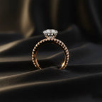Round Cut Diamond Criss Cross Ring – 0.81 CT Center with Side Round Accents – Unique Multi Band Statement Ring– Lustraa’s Criss Cross Ring