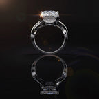 Princess Cut Split Shank Engagement Ring – Criss Cross Diamond Bridal Set – Luxury Statement Wedding Jewelry – Lustraa’s Criss Cross Ring