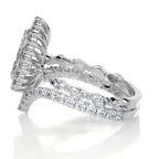 Elegant Pear Cut Lab Grown Diamond Bridal Set with Marquise & Round Halo – Sustainable Engagement Ring and Wedding Band Set for Modern Brides – Lustraa’s Bridal Set Ring