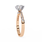 Round Brilliant Cut Lab Grown Diamond Engagement Ring – 1.3 CT Hidden Halo Solitaire Bridal Ring- Lustraa’s Solitaire Ring