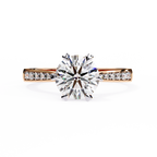 Round Brilliant Cut Lab Grown Diamond Engagement Ring – 1.3 CT Hidden Halo Solitaire Bridal Ring- Lustraa’s Solitaire Ring