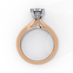 1.29 Carat Round Cut Lab Grown Diamond Ring – Elegant Solitaire Engagement Ring with Heart Prongs- Lustraa’s Solitaire Ring