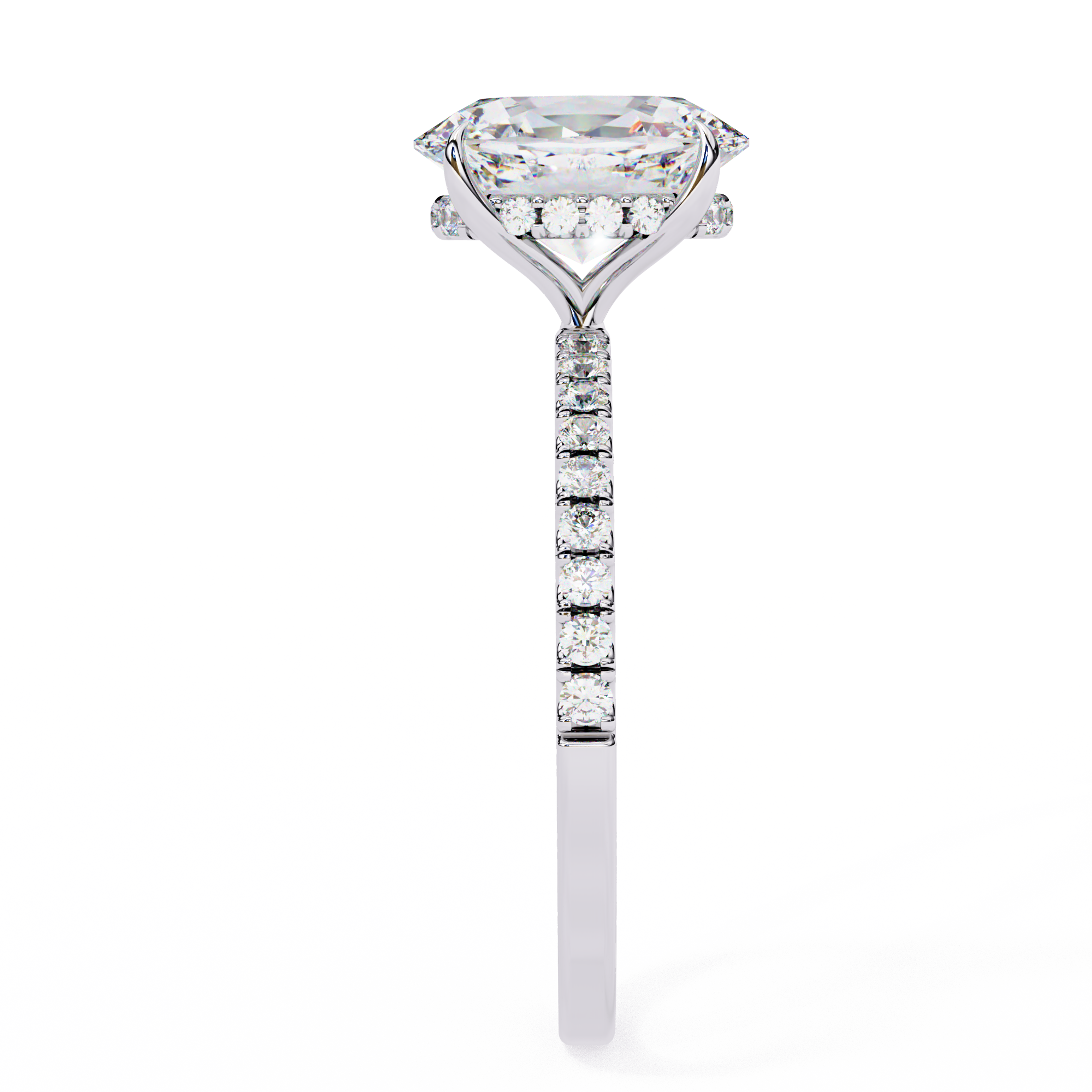 Oval Lab Grown Diamond Engagement Ring – 1.20 CT Hidden Halo Solitaire Bridal Ring, Wedding Band Jewelry– Lustraa’s Oval Diamond Ring