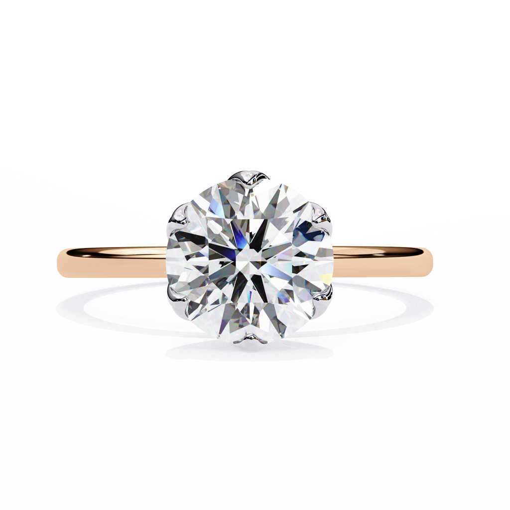 Round Cut Diamond Solitaire Engagement Ring – 1.9 CT Lab Grown Diamond Ring with 6 Prong Setting - Lustraa’s Solitaire Ring