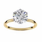 Round Cut Diamond Solitaire Engagement Ring – 1.9 CT Lab Grown Diamond Ring with 6 Prong Setting - Lustraa’s Solitaire Ring