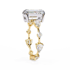 Radiant Cut Diamond Engagement Ring – 2.8 CT Lab Grown Hidden Halo Ring with Designer Solitaire Band – Lustraa’s Fancy Solitaire Ring