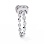 Princess Cut Diamond Engagement Ring – 2.64 CT Lab Grown Hidden Halo Ring with Designer Solitaire Band– Lustraa’s Fancy Solitaire Ring