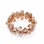 Floral Diamond Eternity Ring – Pear & Round Cut Lab Grown Statement Cocktail Cluster Ring– Lustraa’s Eternity Ring