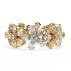 Floral Diamond Eternity Ring – Pear & Round Cut Lab Grown Statement Cocktail Cluster Ring– Lustraa’s Eternity Ring