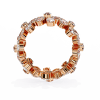 Floral Diamond Eternity Ring – Pear & Round Cut Lab Grown Statement Cocktail Cluster Ring– Lustraa’s Eternity Ring