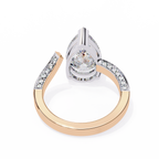 Pear Shaped Diamond Engagement Ring – 3.07 CT Lab Grown Solitaire Ring with Open Band-Lustraa’s Open Band Ring