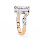 Pear Shaped Diamond Engagement Ring – 3.07 CT Lab Grown Solitaire Ring with Open Band-Lustraa’s Open Band Ring